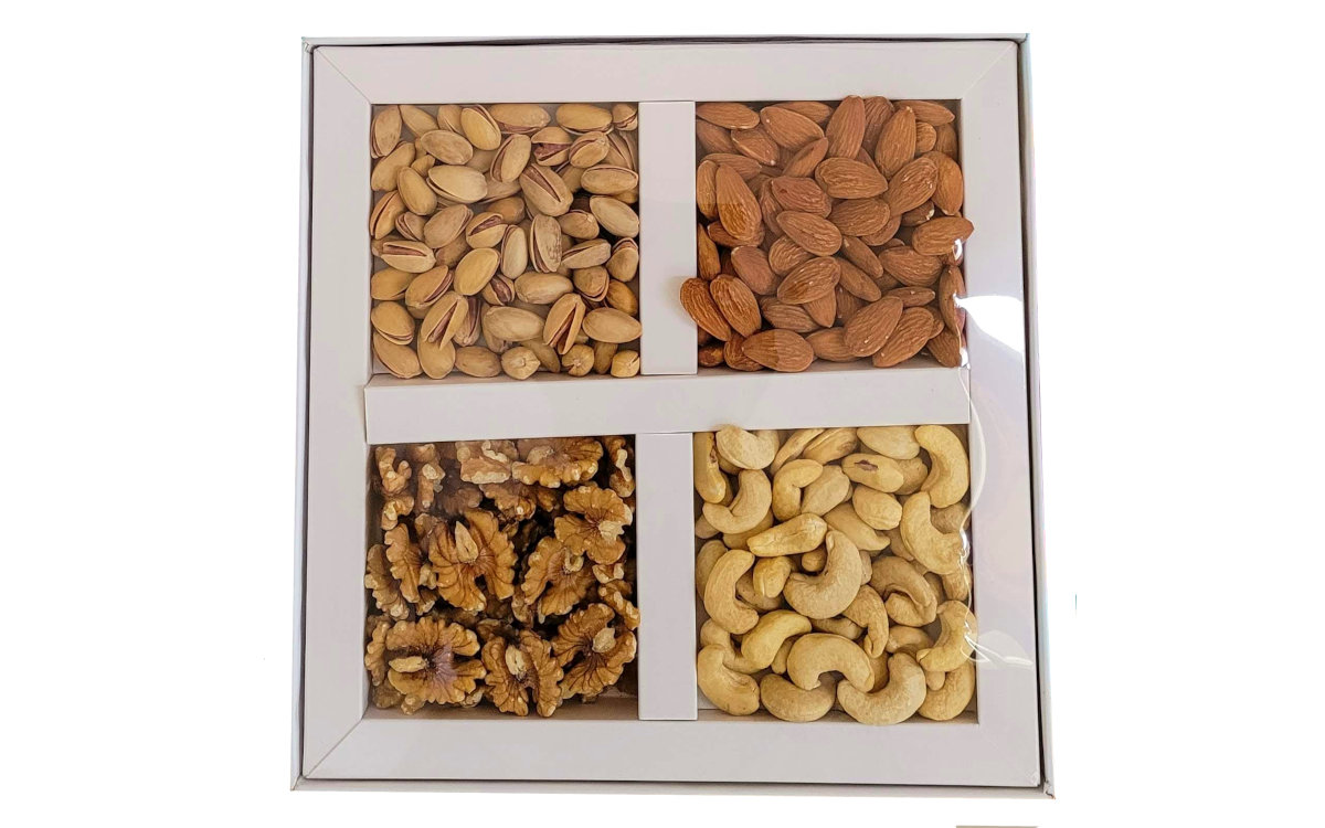 Diwali Nut Gift Boxes - Red Classic 1/2 kg
